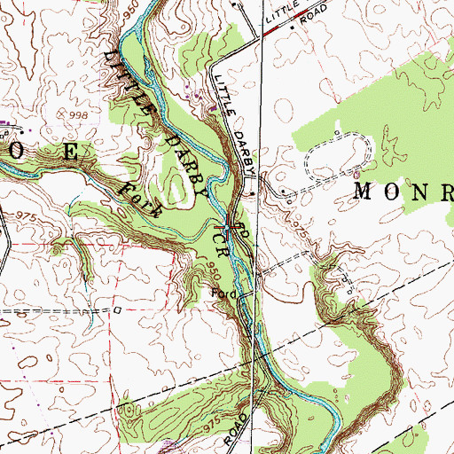 Topographic Map of Spring Fork, OH