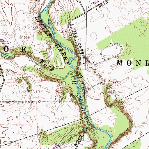 Topographic Map of Spring Fork, OH