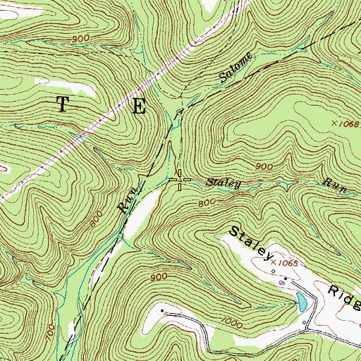 Topographic Map of Staley Run, OH