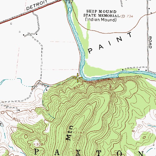 Topographic Map of Taylor Run, OH
