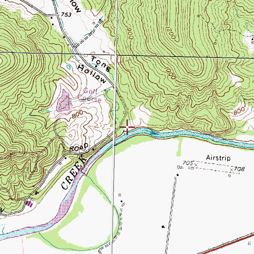 Topographic Map of Tong Hollow, OH
