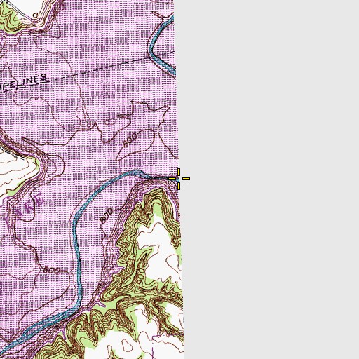 Topographic Map of Trace Run, OH