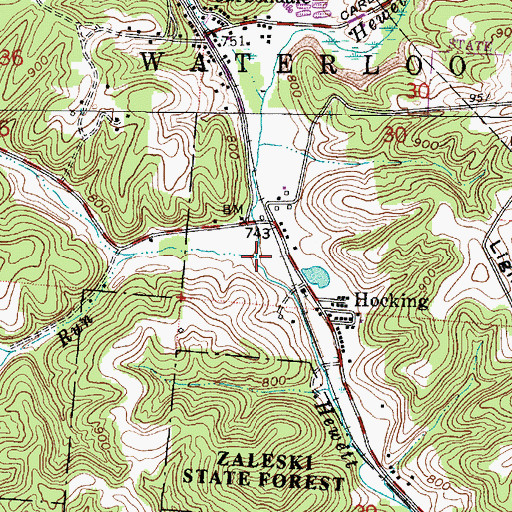 Topographic Map of Trace Run, OH