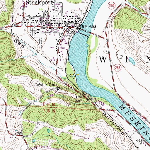 Topographic Map of Turkey Run, OH