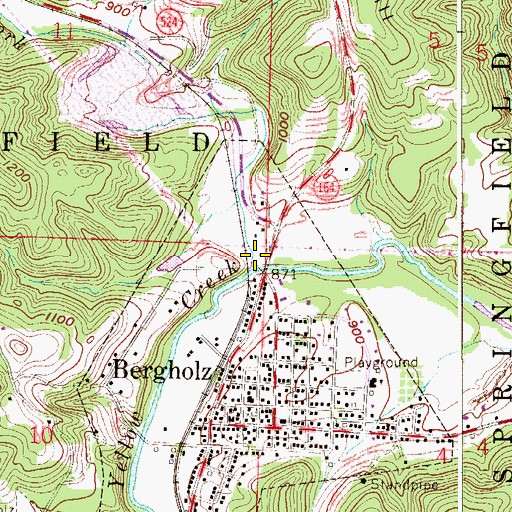 Topographic Map of Upper North Fork, OH