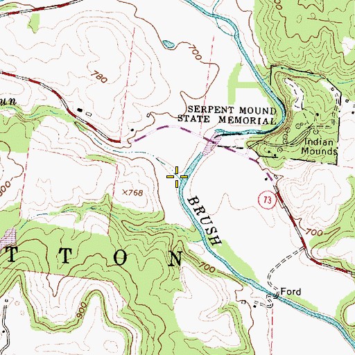 Topographic Map of Weasel Run, OH