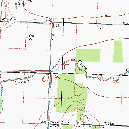 Topographic Map of West Branch Creek, OH