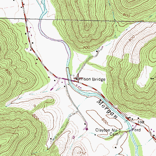 Topographic Map of Wilson Bridge, OH