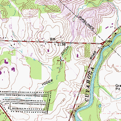 Topographic Map of Yoder Ditch, OH