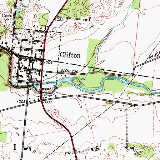 Topographic Map of Rainbow Run, OH