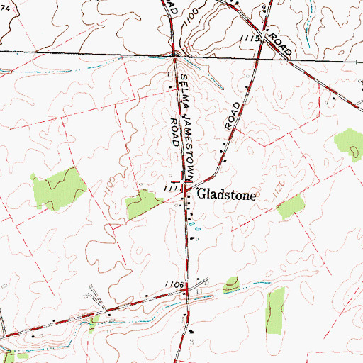 Topographic Map of Gladstone, OH