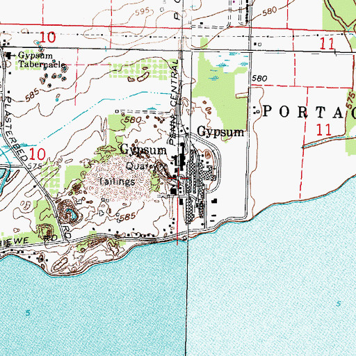 Topographic Map of Gypsum, OH