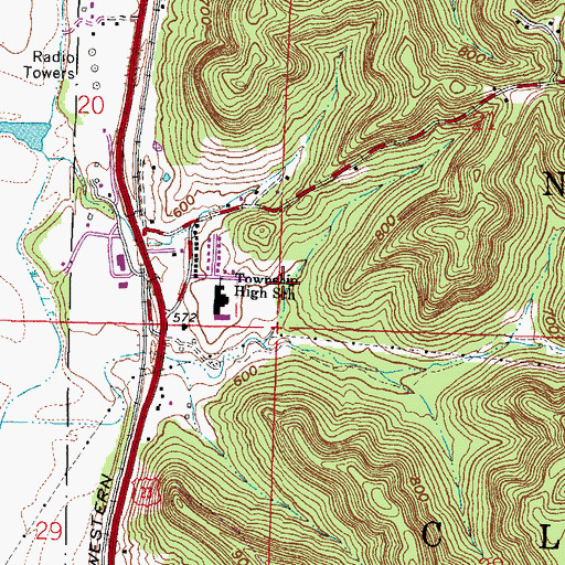 Topographic Map of Fort Hollow, OH
