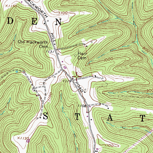 Topographic Map of Hackworth Hill School (historical), OH