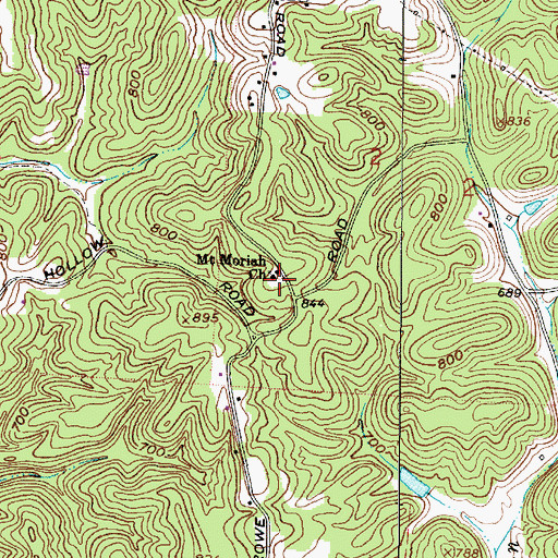 Topographic Map of Mount Moriah School (historical), OH