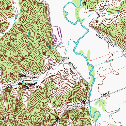 Topographic Map of Coyle Hollow, OH