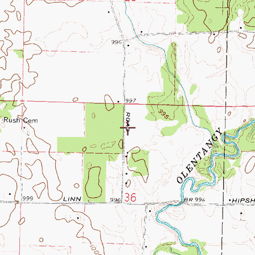 Topographic Map of Lee School (historical), OH