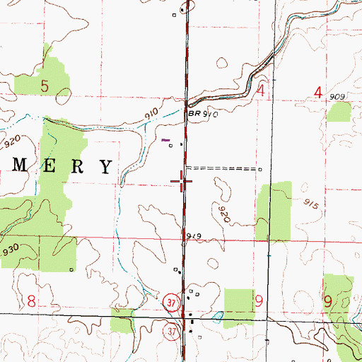 Topographic Map of Noyes School (historical), OH