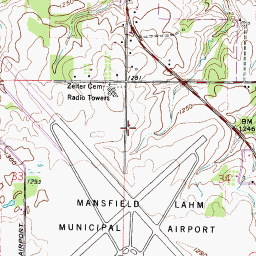 Topographic Map of School Number 4 (historical), OH