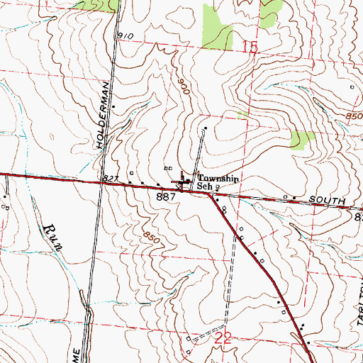 Topographic Map of Saltcreek Elementary School, OH