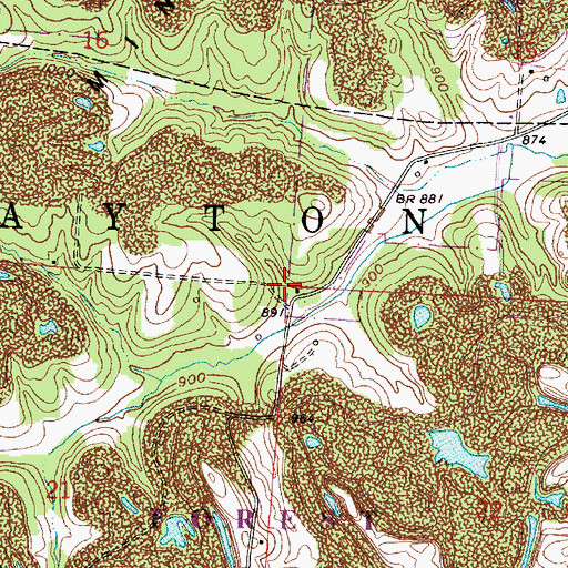 Topographic Map of Lick School (historical), OH