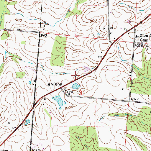Topographic Map of Pike School (historical), OH