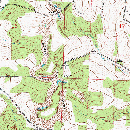 Topographic Map of Green Hill School (historical), OH