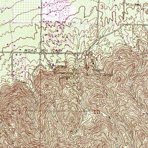 Topographic Map of Rosemary Lodge, AZ