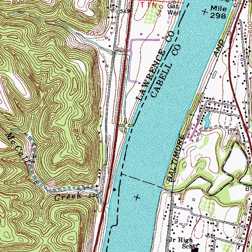 Topographic Map of Michaels Run, OH