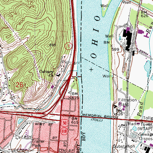 Topographic Map of Congress Landing, OH