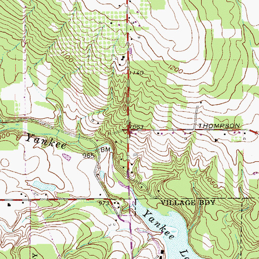 Topographic Map of Brockway (historical), OH