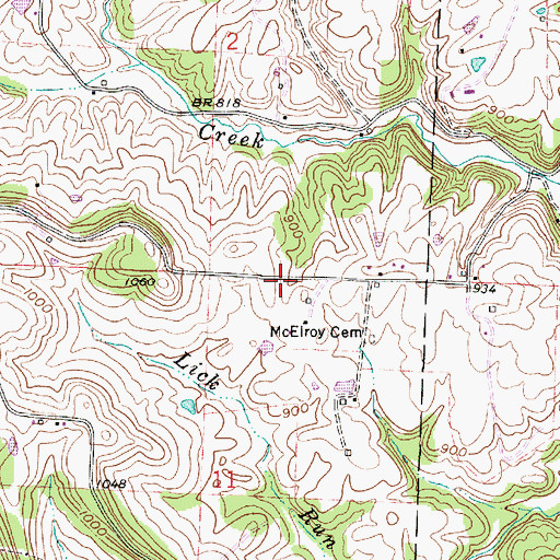 Topographic Map of McElroy School (historical), OH
