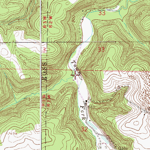 Topographic Map of Keyhole Run, OH