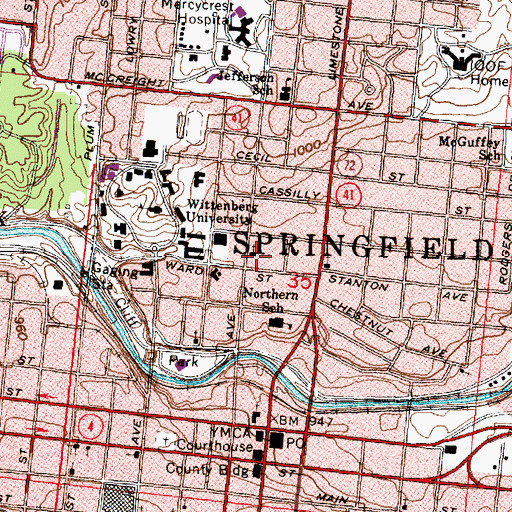 Topographic Map of Good Shepherd Evangelical Lutheran Church, OH