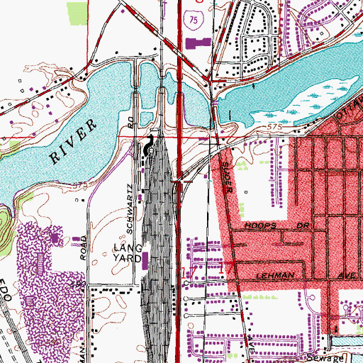 Topographic Map of Interchange 209, OH