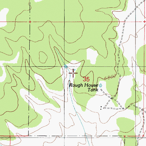 Topographic Map of Rough House Tank, AZ