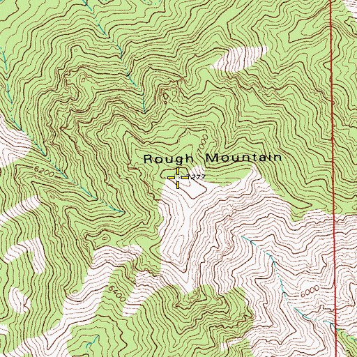 Topographic Map of Rough Mountain, AZ