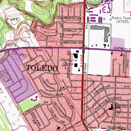 Topographic Map of Byrnedale Elementary School, OH