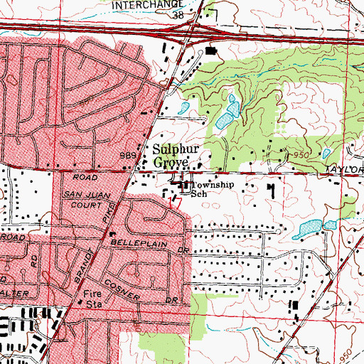 Topographic Map of Titus Elementary School, OH