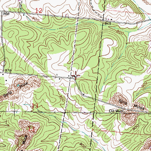 Topographic Map of Pleasant Chapel (historical), OH