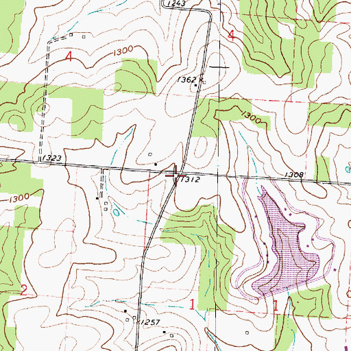 Topographic Map of Burger School (historical), OH