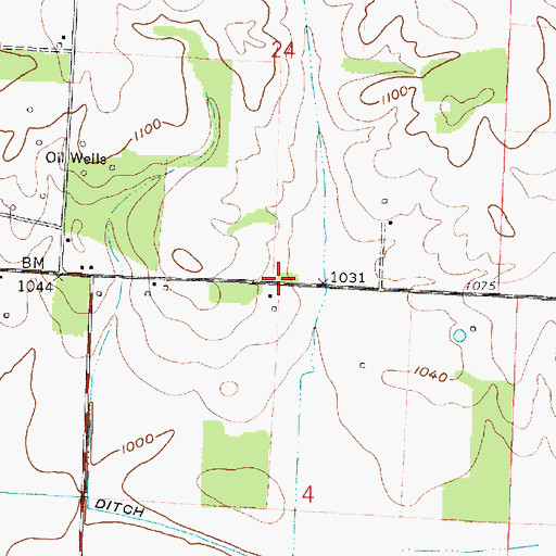 Topographic Map of Ross School (historical), OH