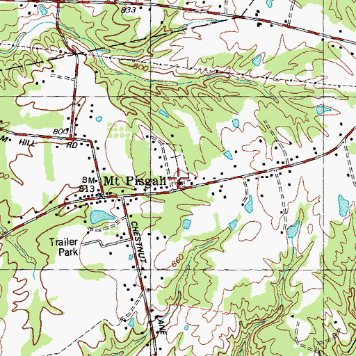 Topographic Map of Mount Pisgah United Methodist Church, OH
