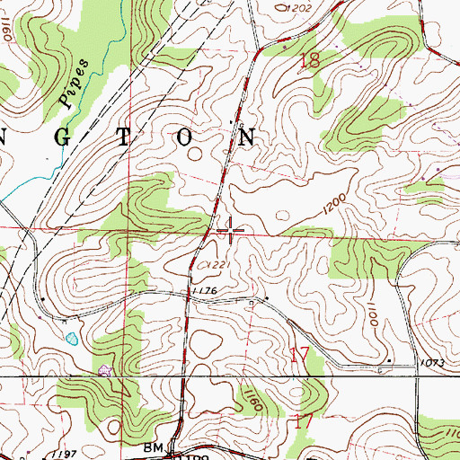Topographic Map of Weir School (historical), OH