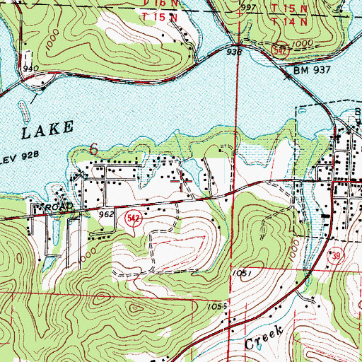 Topographic Map of Glenmar, OH