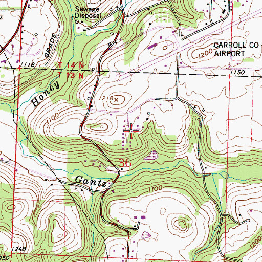 Topographic Map of Rolling Meadow Acres, OH