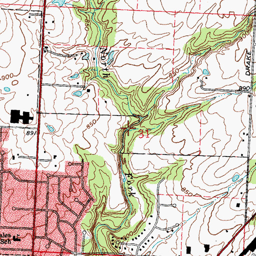 Topographic Map of Jamisons Run, OH