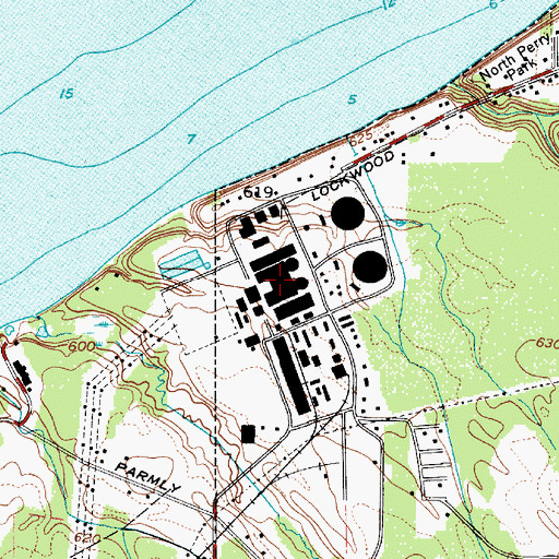 Topographic Map of Perry Nuclear Power Plant, OH