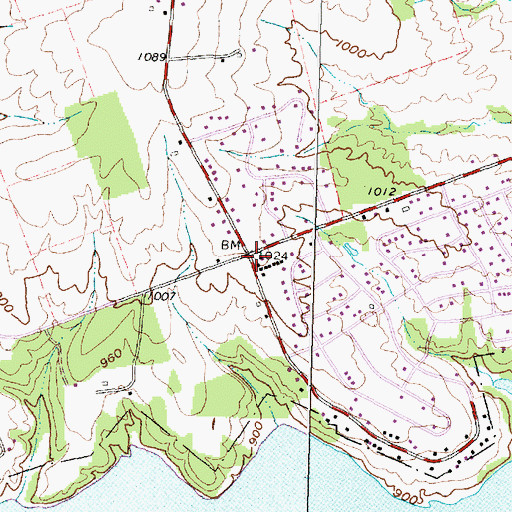 Topographic Map of Beechwoods School (historical), OH
