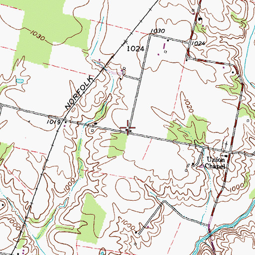 Topographic Map of Union School (historical), OH